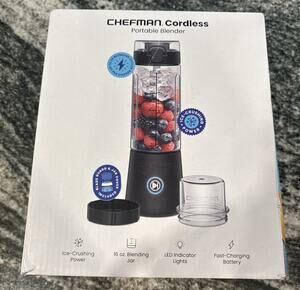 Chefman Cordless Portable Blender - USB Rechargeable 16 oz (New in Box)